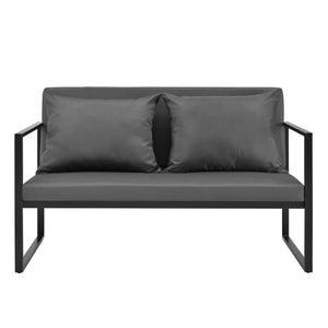 [casa.pro]®  Havam Sæt - Stol- Bænk - Sofabord hvid/sort Havam 