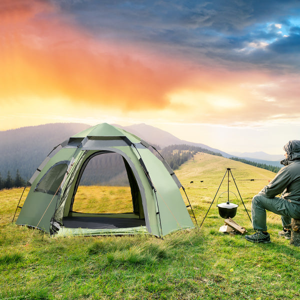Campingtelt Nybro Pop Up kuppeltelt 240x205x140cm i forskellige farver. [pro.tec]