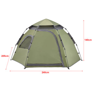 Campingtelt Nybro Pop Up kuppeltelt 240x205x140cm i forskellige farver. [pro.tec]