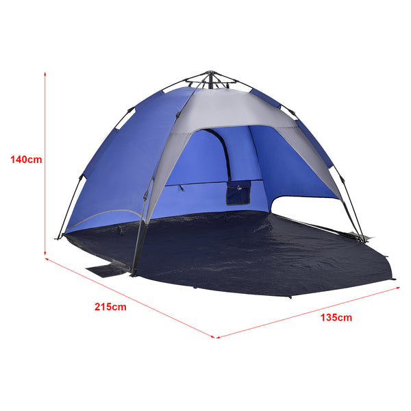 Strandtelt Mullsjö Pop Up-strandtelt 215x135x140cm [pro.tec]