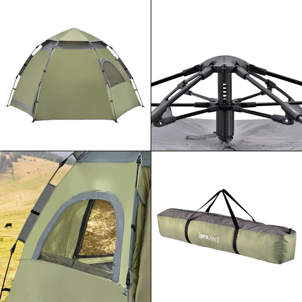 Campingtelt Nybro Pop Up kuppeltelt 240x205x140cm i forskellige farver. [pro.tec]