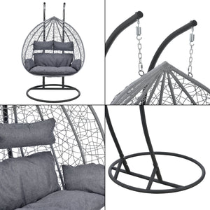 Capileira 2-personers hængestol i forskellige farver farver en.casa