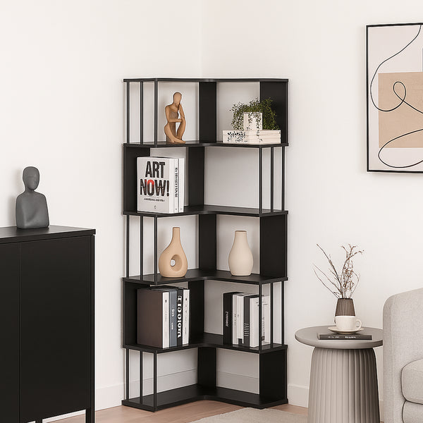 Hjørnehylde Afrel 160x54x54 cm [en.casa]
