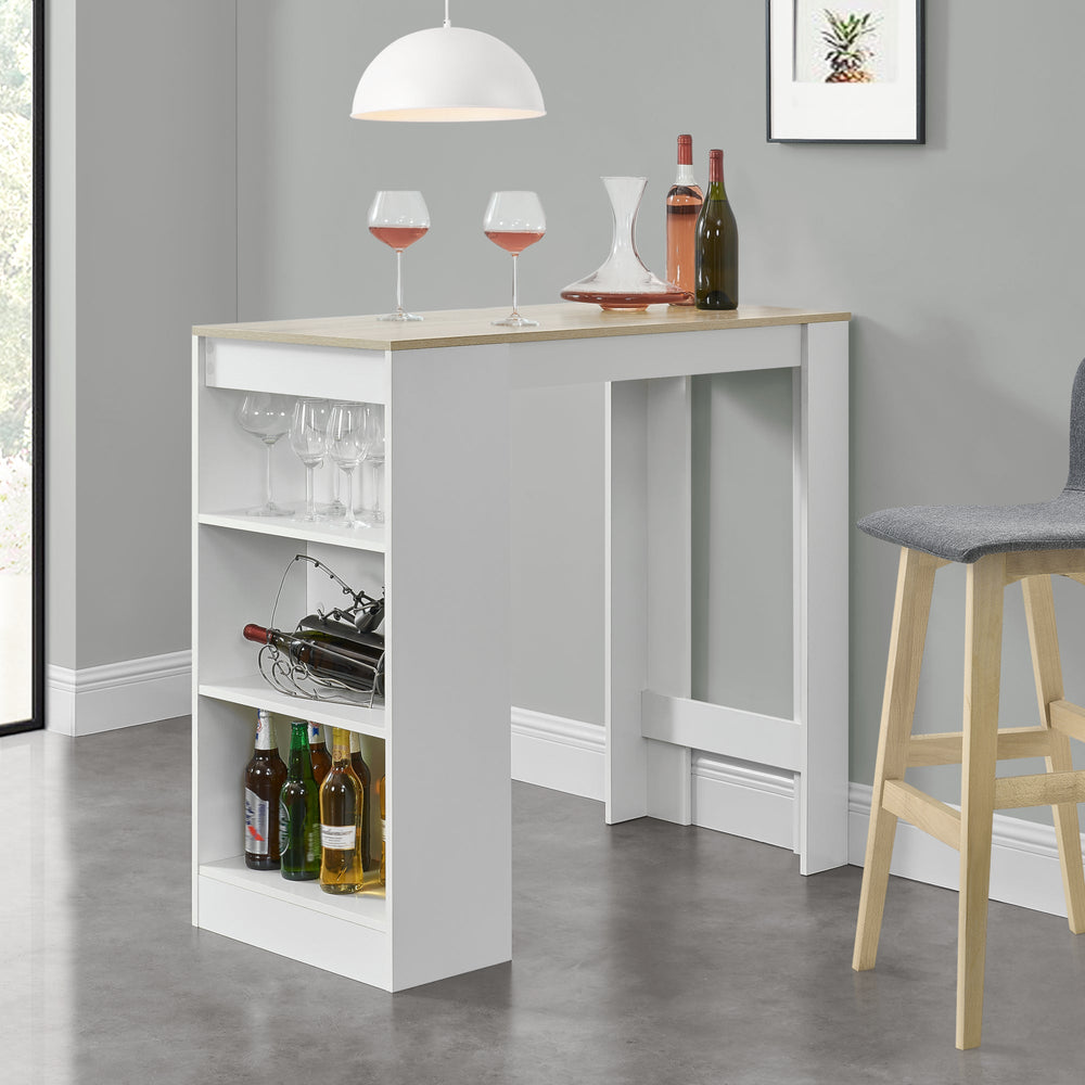 Bartisch Kouvola med 3 rum 110x50x103 cm i forskellige farver [en.casa] - premiumXL
