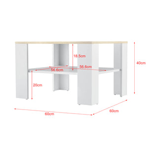 [en.casa]® Sofabord Aabybro - 60x60x40cm - i forskellige farver