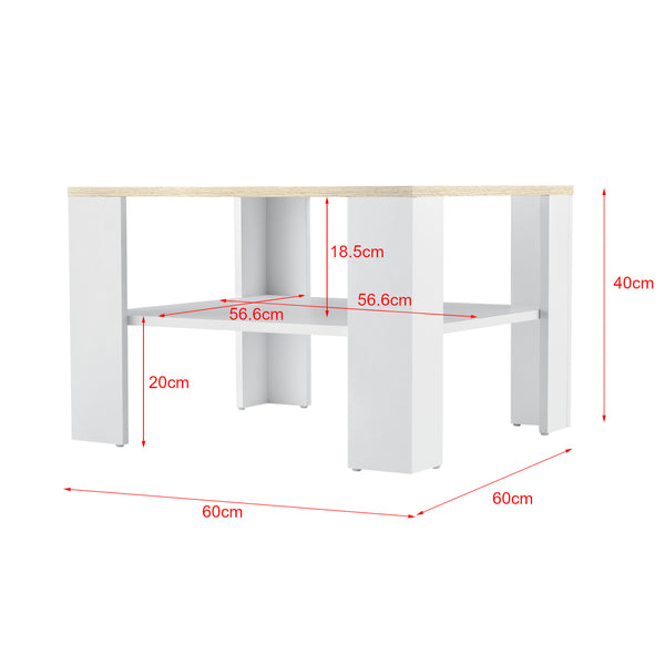 [en.casa]® Sofabord Aabybro - 60x60x40cm - i forskellige farver