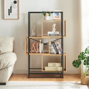 Bogreol Rennebu Sort/Eg [en.casa]