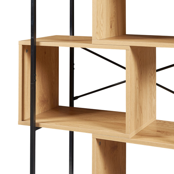 Bogreol Rennebu Sort/Eg [en.casa]