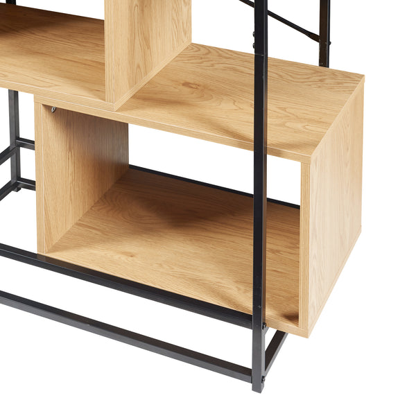 Bogreol Rennebu Sort/Eg [en.casa]