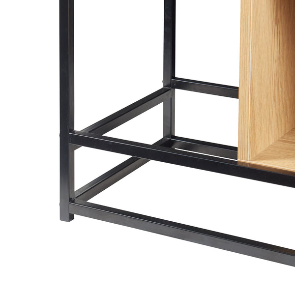 Bogreol Rennebu Sort/Eg [en.casa]