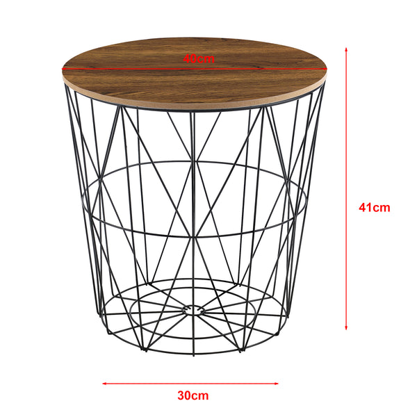 Metal kurv sidebord Codogno sæt af 2 i forskellige farver farver en.casa