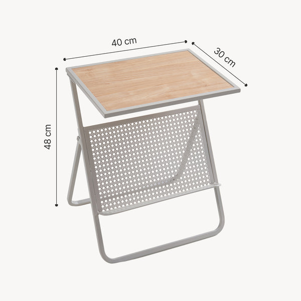 Sidebord med avisholder Jäller [en.casa]