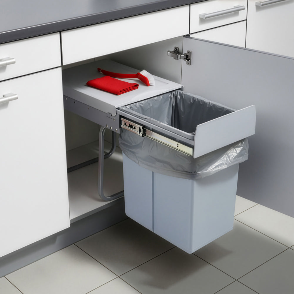 Indbygning - affaldsspand Froland 2/3 rum grå forskellige varianter [en.casa] - premiumXL