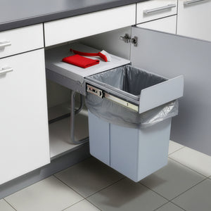 Indbygget affaldsspand Froland 2/3 rum Grå forskellige designs Versioner [en.casa]