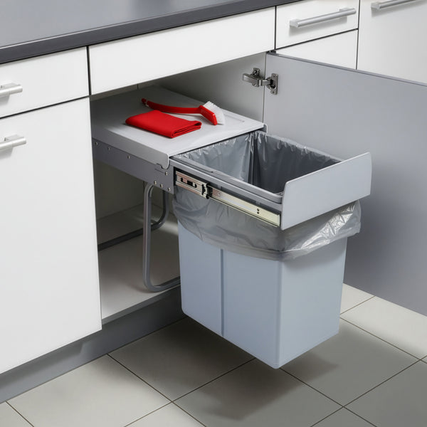 Indbygget affaldsspand Froland 2/3 rum Grå forskellige designs Versioner [en.casa]