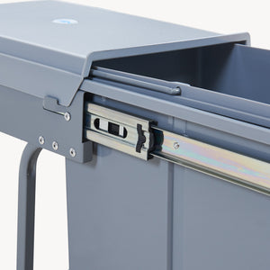 Indbygget affaldsspand Froland 2/3 rum Grå forskellige designs Versioner [en.casa]