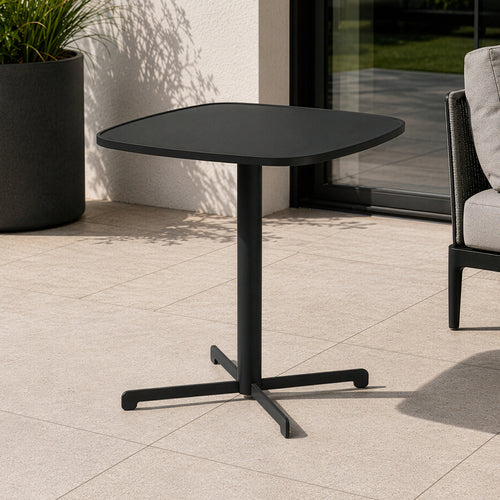 Udendørs bistrobord Foggia 75x70x70 cm stål antracitgrå [casa.pro]
