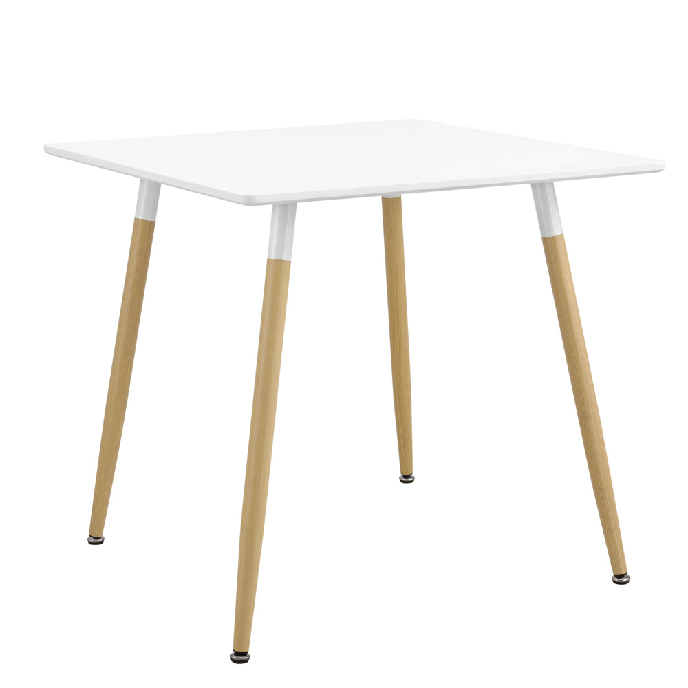 Spisebord Hessen 80x80x74 cm Hvid Mat i firkantet og rund en.casa - premiumXL