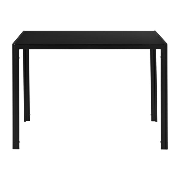 [en.casa]® Spisegruppe - bord (105x60x75cm) glasplade og 4 stole (83x54x48cm) robust plastik - i forskellige farver