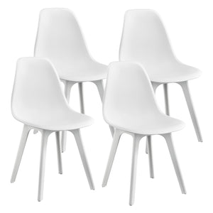[en.casa]® Spisegruppe Lendava - sort bord og 4 stole - 120x60x75cm - i forskellige farver