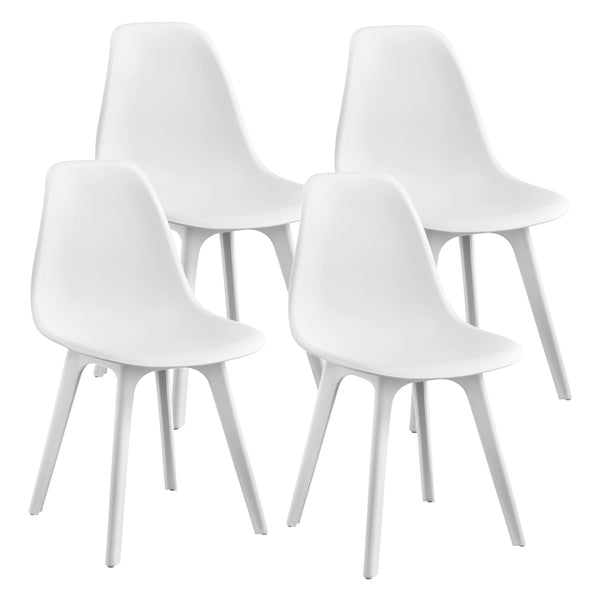[en.casa]® Spisegruppe Lendava - sort bord og 4 stole - 120x60x75cm - i forskellige farver
