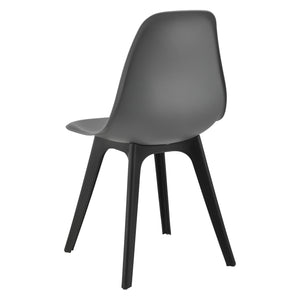 [en.casa]® Spisegruppe - bord (105x60x75cm) glasplade og 4 stole (83x54x48cm) robust plastik - i forskellige farver