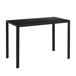 [en.casa]® Spisebord Hillerød - 105x60x75cm - 4 stole - kunstlæder