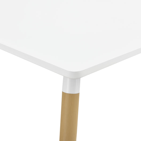 [en.casa]® Spisebord Margrethe - 80x80x74cm - stål - MDF - eg farvet - hvid - plads for 3 personer - vælg model