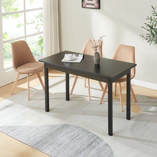 Spisebord Den Haag sort / hvid 120x60 cm [en.casa]