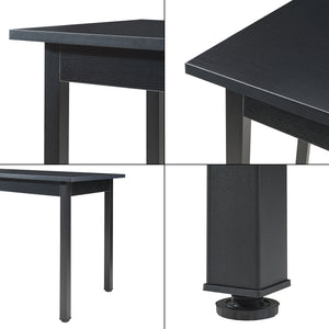 Spisebord Den Haag sort / hvid 120x60 cm [en.casa]