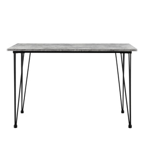 [en.casa]® Spisebord med hårnål ben - 120x70x75cm - stål - MDF - plads for 4 - i forskellige farver