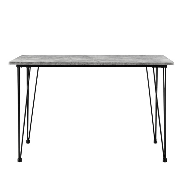 [en.casa]® Spisebord med hårnål ben - 120x70x75cm - stål - MDF - plads for 4 - i forskellige farver