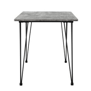 [en.casa]® Spisebord med hårnål ben - 120x70x75cm - stål - MDF - plads for 4 - i forskellige farver