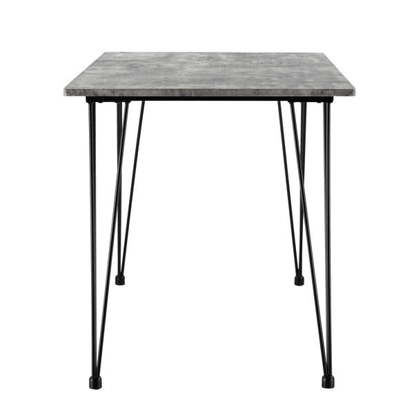 [en.casa]® Spisebord med hårnål ben - 120x70x75cm - stål - MDF - plads for 4 - i forskellige farver