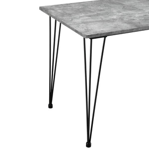 [en.casa]® Spisebord med hårnål ben - 120x70x75cm - stål - MDF - plads for 4 - i forskellige farver