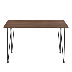 [en.casa]® Spisebord med Hårnål Ben og 4 Stole