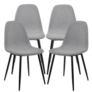 [en.casa]® Spisebord med Hårnål Ben og 4 Stole