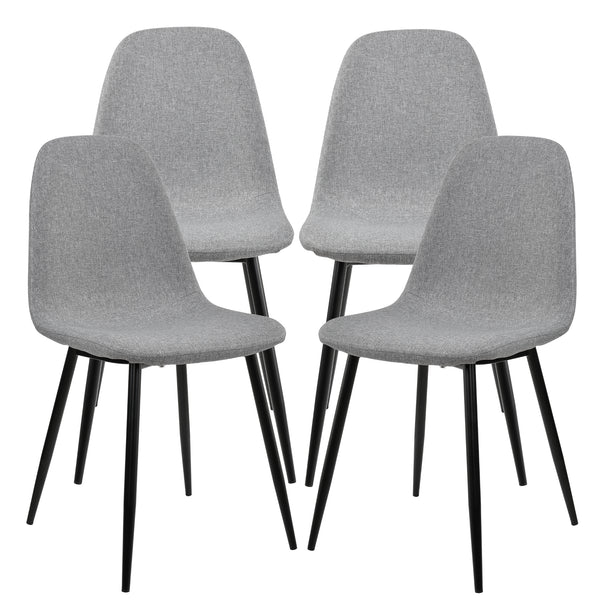 [en.casa]® Spisebord med Hårnål Ben og 4 Stole