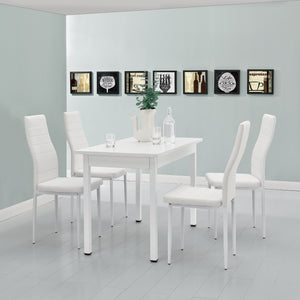 [en.casa]® Spisebord Tønder - (120x60x75cm) - 4 stole - i forskellige farver