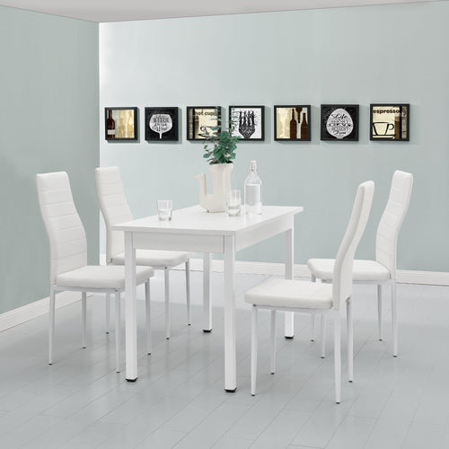 [en.casa]® Spisebord Tønder - (120x60x75cm) - 4 stole - i forskellige farver