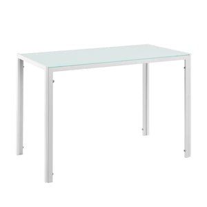 [en.casa]® Spisebord Hillerød - 105x60x75cm - 4 stole - kunstlæder