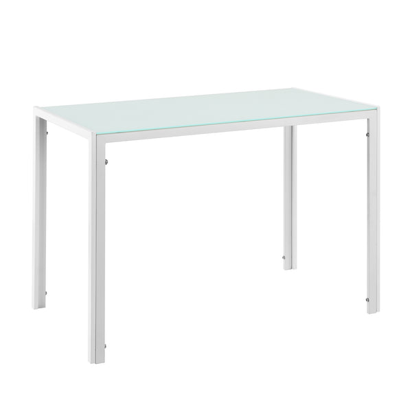 [en.casa]® Spisebord Hillerød - 105x60x75cm - 4 stole - kunstlæder