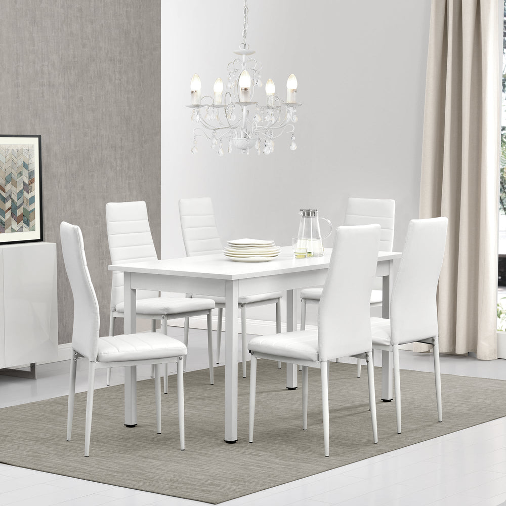 Spisegruppe Bjerkvik (sæt, 7-dele) 140x60 cm i forskellige farver [en.casa] - premiumXL