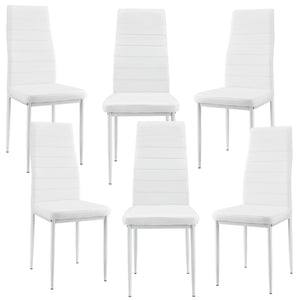[en.casa]® Spisebord Lyngby - 140x60x75cm - 6 stole - i forskellige farver