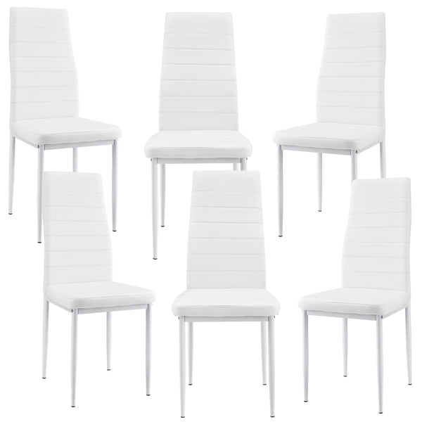 [en.casa]® Spisebord Lyngby - 140x60x75cm - 6 stole - i forskellige farver