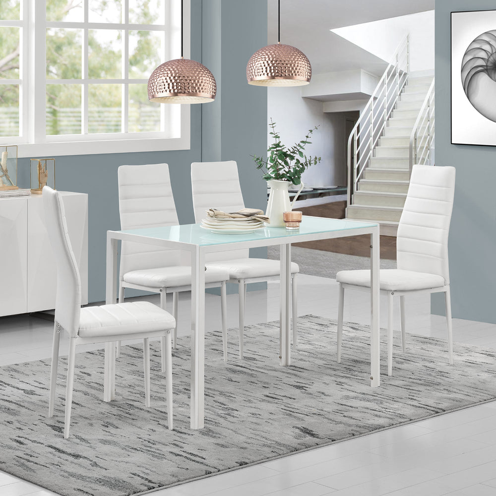 Spisebord Eschede 105x60x75 cm med bordplade i glas i forskellige farver en.casa - premiumXL