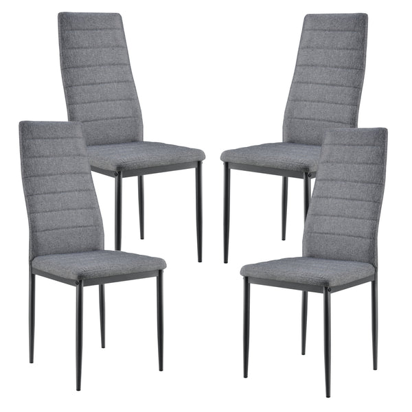 [en.casa] Spisebordssæt Lind - spisebord og 4 stole -120x60x75cm - i forskellige farver
