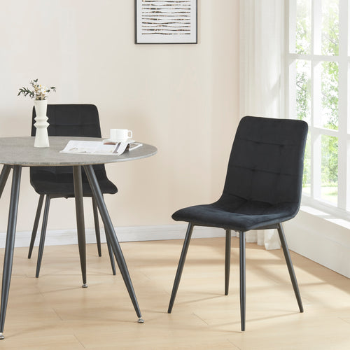 Spisestol Lexnitz 2-pak med runde ben i forskellige farver [en.casa] - premiumXL