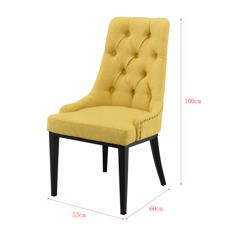 Målskitse Spisebordsstol Chesterfield 100x53x60 cm i forskellige farver farver en.casa