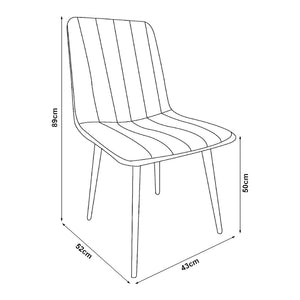 Spisebordsstol Elsern sæt med 4 [en.casa]